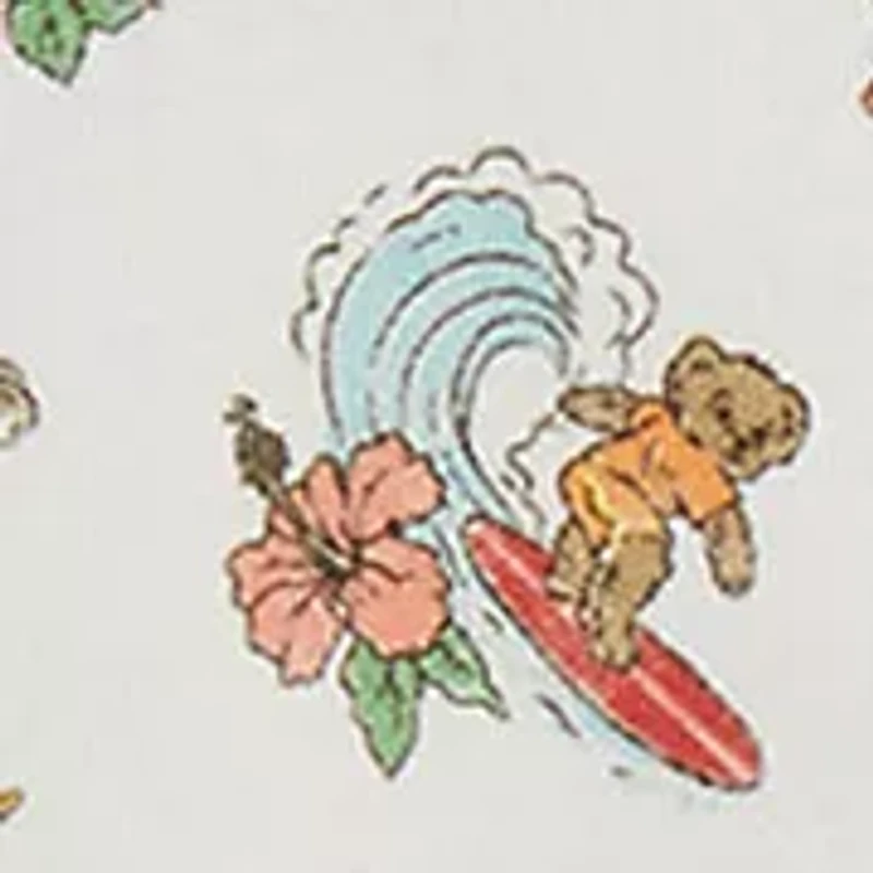 Baby Boys Polo Bear Cotton Bubble Shortalls