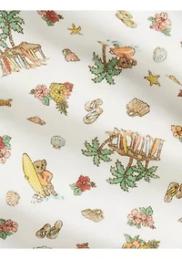 Baby Boys Polo Bear Cotton Bubble Shortalls