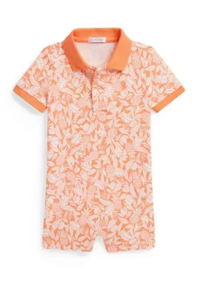 Baby Boys Pineapple Stretch Mesh Polo Shortall