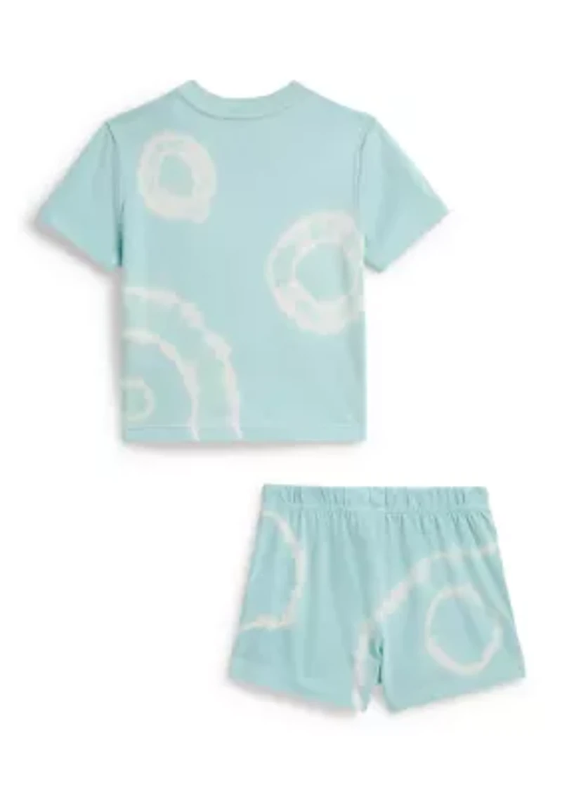 Baby Boys Polo Bear Tie-Dye Cotton Shirt & Short