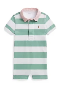 Baby Boys Striped Cotton Rugby Shortall