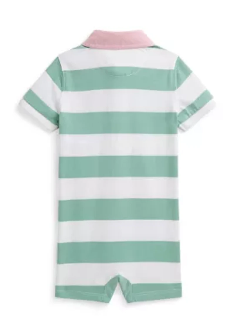 Baby Boys Striped Cotton Rugby Shortall