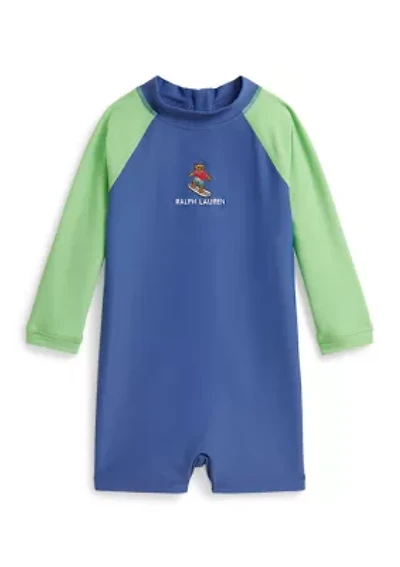 Baby Boys Polo Bear Rash Guard Shortall