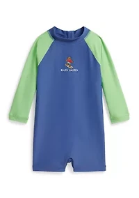 Baby Boys Polo Bear Rash Guard Shortall