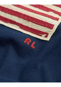 Baby Boys Flag Cotton Jersey Shirt & Short