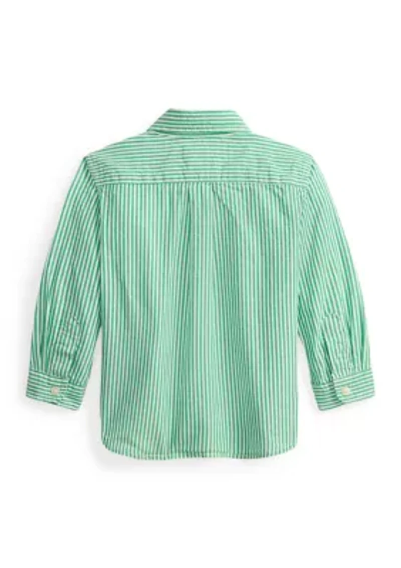 Baby Boys Striped Cotton Seersucker Shirt