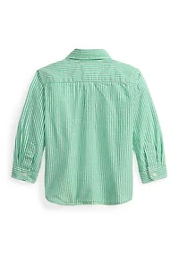 Baby Boys Striped Cotton Seersucker Shirt