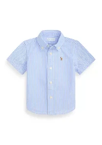 Baby Boys Striped Cotton Seersucker Shirt