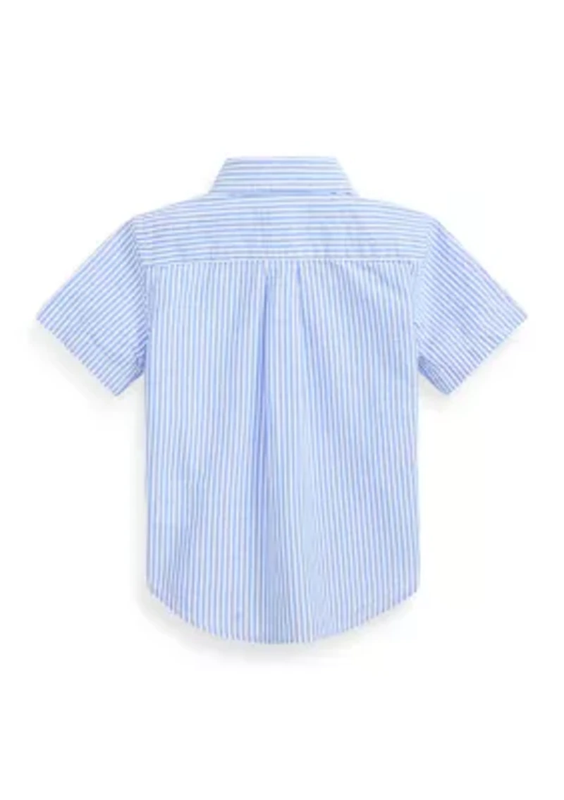 Baby Boys Striped Cotton Seersucker Shirt