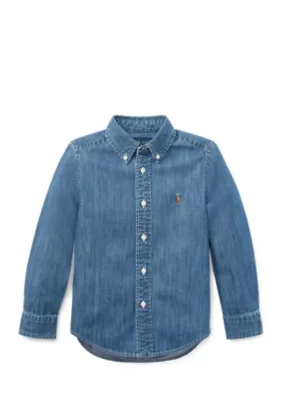Toddler Boys Cotton Chambray Sport Shirt