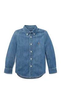 Toddler Boys Cotton Chambray Sport Shirt