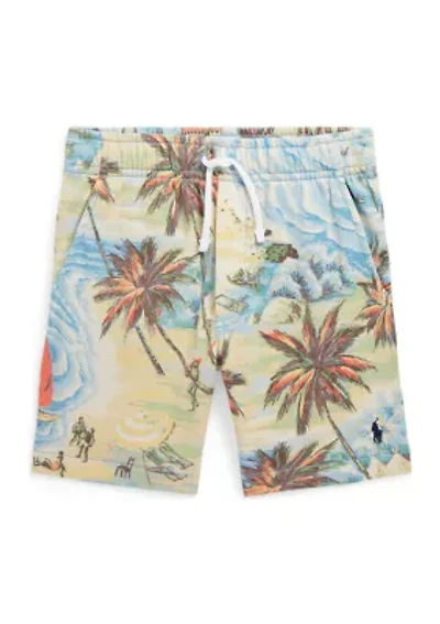 Toddler Boys Tropical Print Spa Terry Shorts