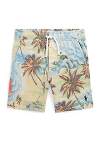 Toddler Boys Tropical Print Spa Terry Shorts