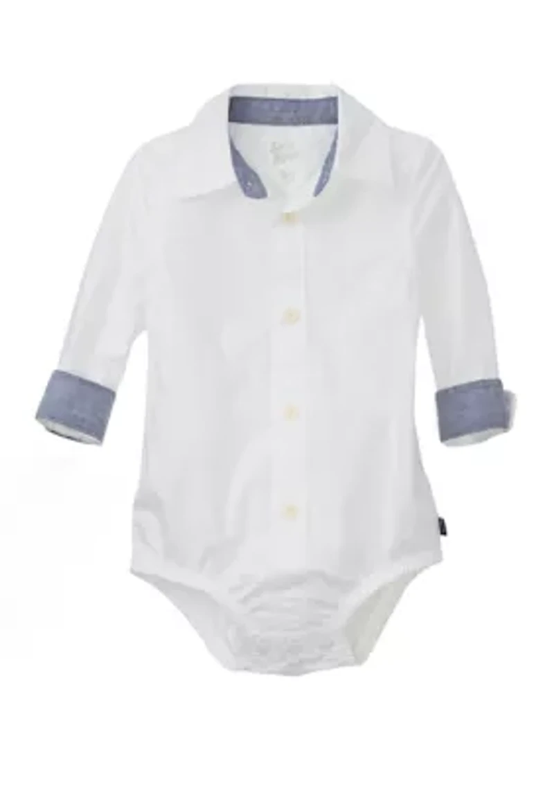 Baby Boys Woven Bodysuit