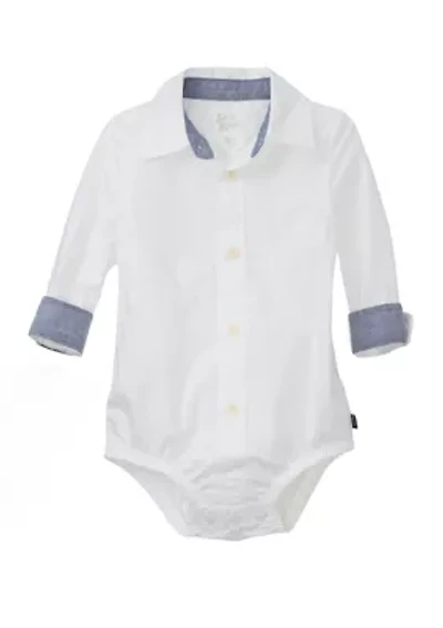 Baby Boys Woven Bodysuit