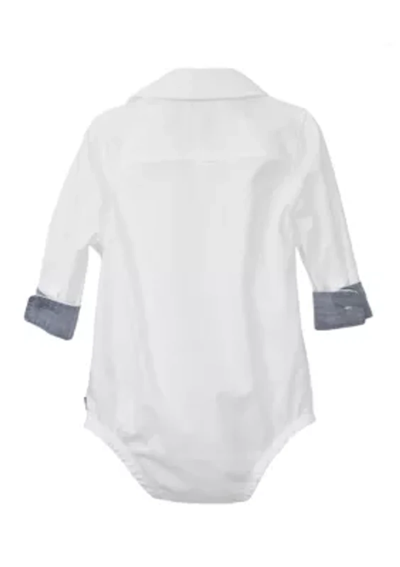 Baby Boys Woven Bodysuit