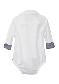 Baby Boys Woven Bodysuit