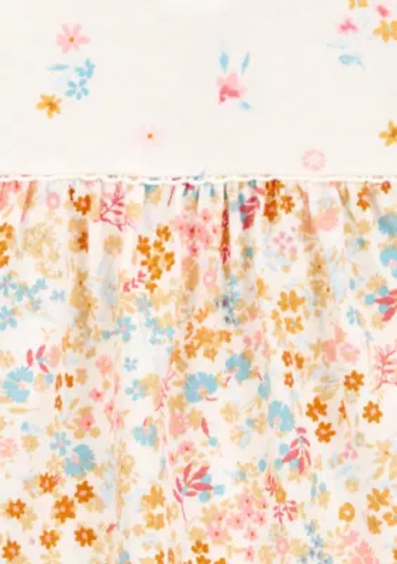 Baby Girls Long Sleeve Floral Knit Bodysuit