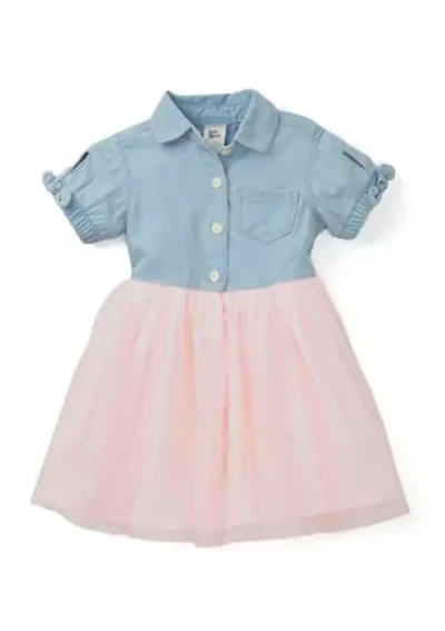 Baby Girls Denim Tulle Dress