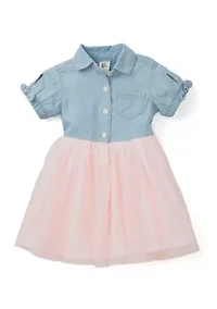 Baby Girls Denim Tulle Dress