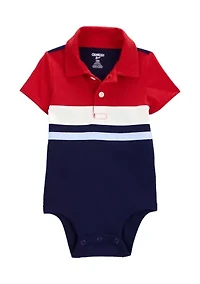 Baby Boys Polo Bodysuit