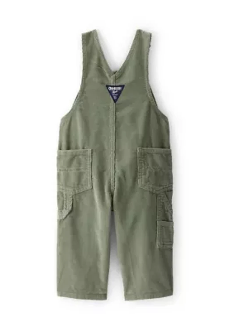 Baby Boys Solid Corduroy Overalls