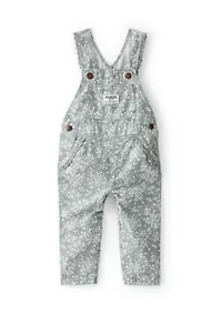 Baby Girls Floral Print Overalls