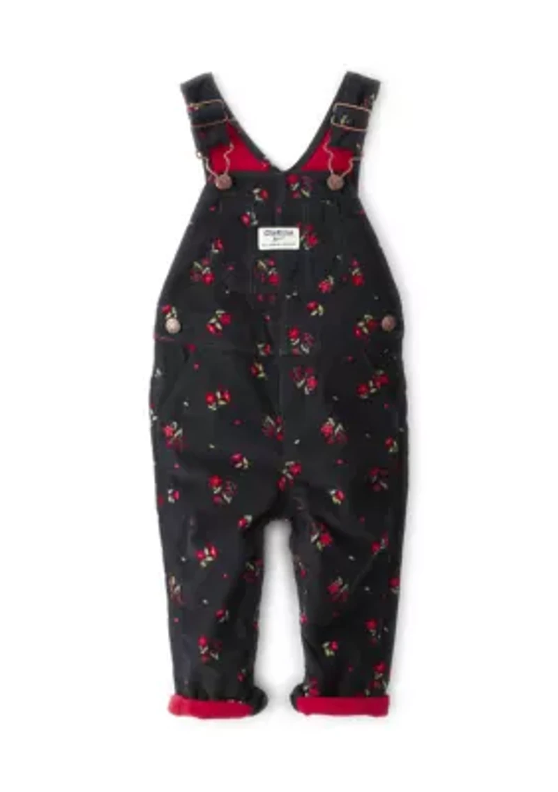 Baby Girls Floral Cord Coverall