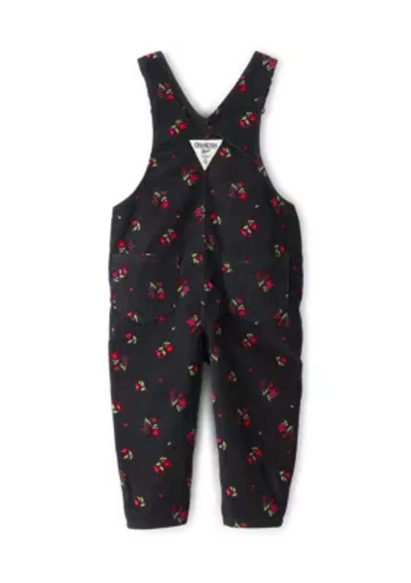 Baby Girls Floral Cord Coverall