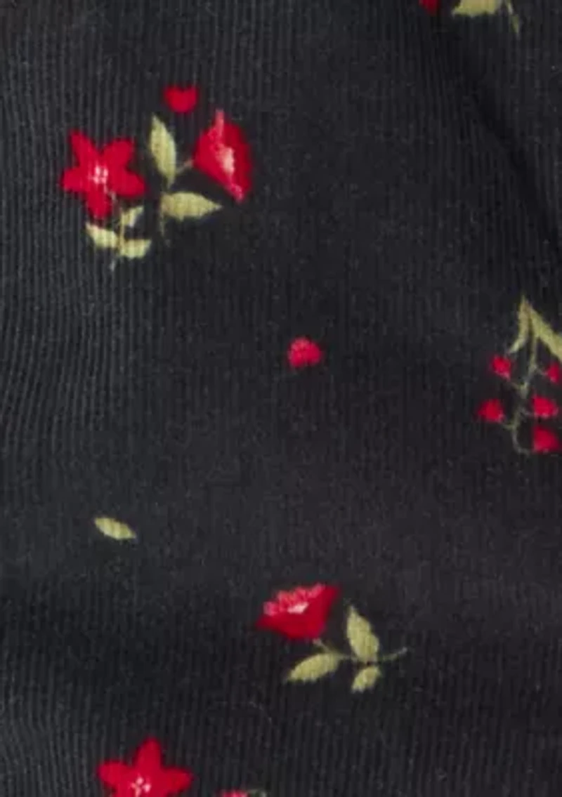 Baby Girls Floral Cord Coverall