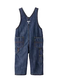 Baby Boys Buffalo Print Cotton Sleeveless Overalls