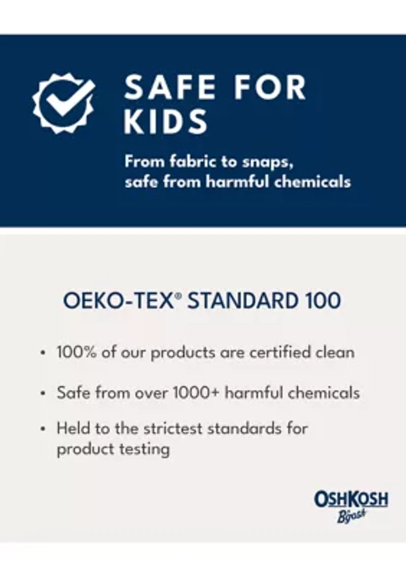 Baby Boys Buffalo Print Cotton Sleeveless Overalls