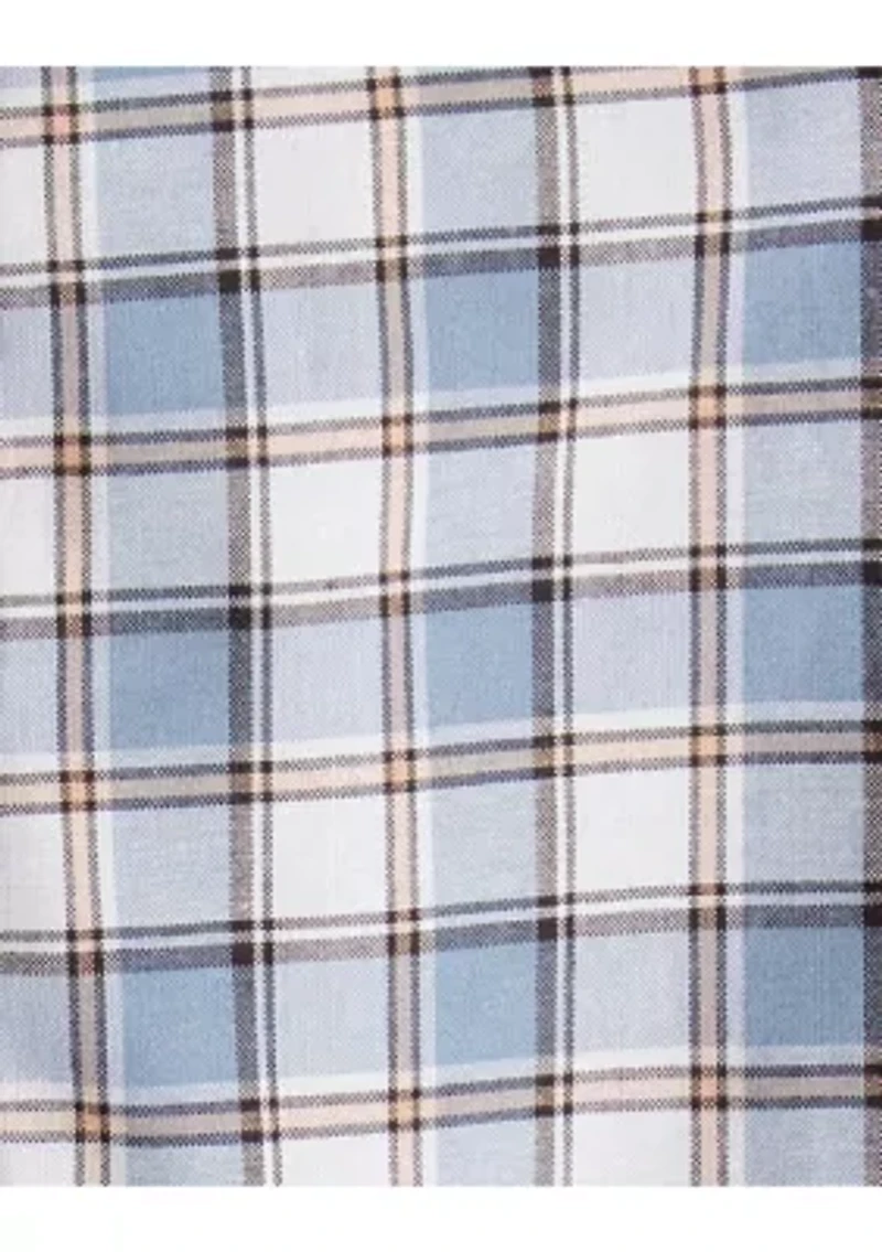 Baby Boys Plaid Cotton Long-Sleeve Button-Down Fashion Bodysuit