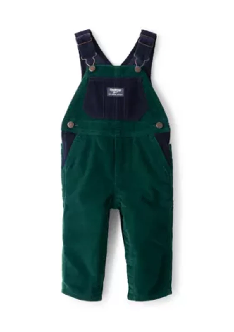 Baby Boys Corduroy Sleeveless Overalls