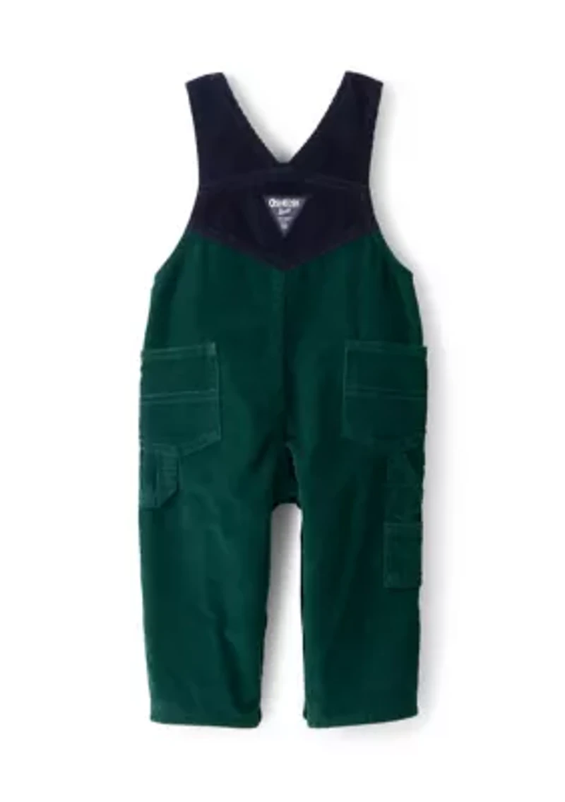 Baby Boys Corduroy Sleeveless Overalls
