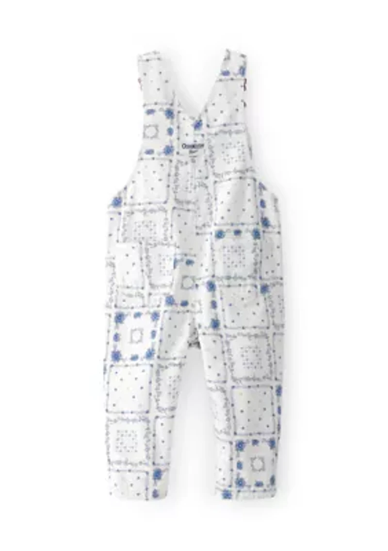 Baby Girls Printed Overalls