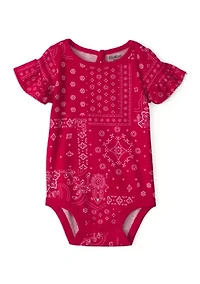 Baby Girls Flutter Sleeve Romper