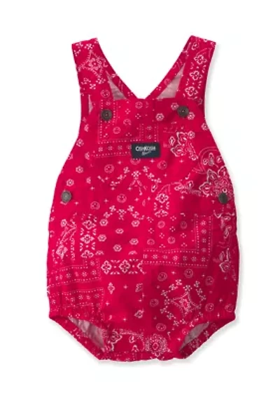 Baby Boys Bandana Print Bubble Romper