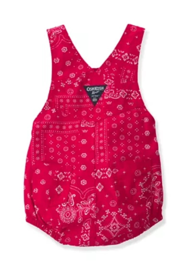 Baby Boys Bandana Print Bubble Romper