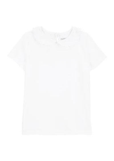 Toddler Girls Short Sleeve Peter Pan Collar Top