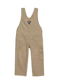 Toddler Boys Plaid Lined Overalls