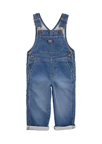 Toddler Boys Knit Denim Overalls