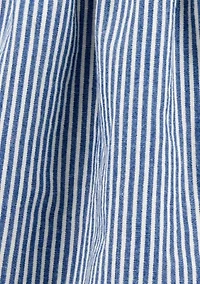 Toddler Girls Striped Cotton Chambray Jumper Dress
