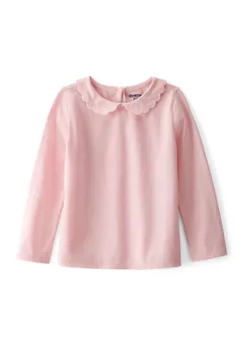 Toddler Girls Long Sleeve Peter Pan Top