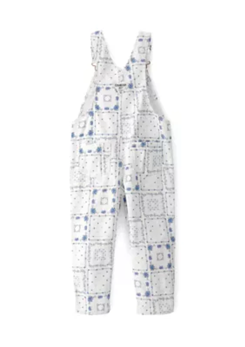 Toddler Girls Printed Overalls