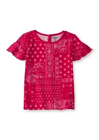 Toddler Girls Flutter Sleeve Top