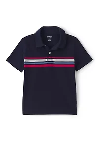 Toddler Boys Striped Polo Shirt