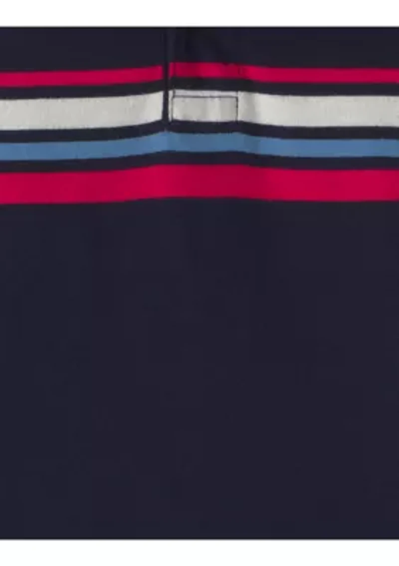 Toddler Boys Striped Polo Shirt