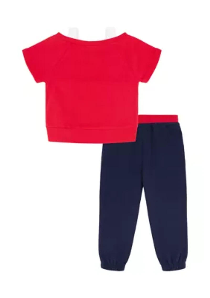 Baby Girls Heart Logo Set