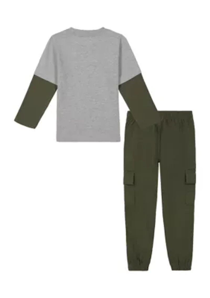 Baby Boys Racing Graphic T-Shirt and Joggers Set